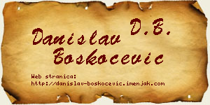 Danislav Boškoćević vizit kartica